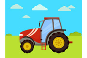 Tractor Machinery of Farm Vector