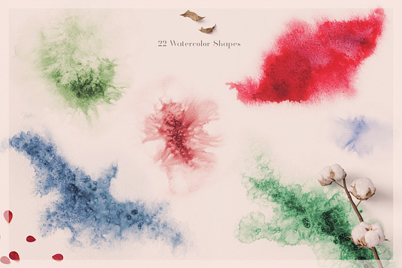 22 Watercolor Shapes in Textures - product preview 2