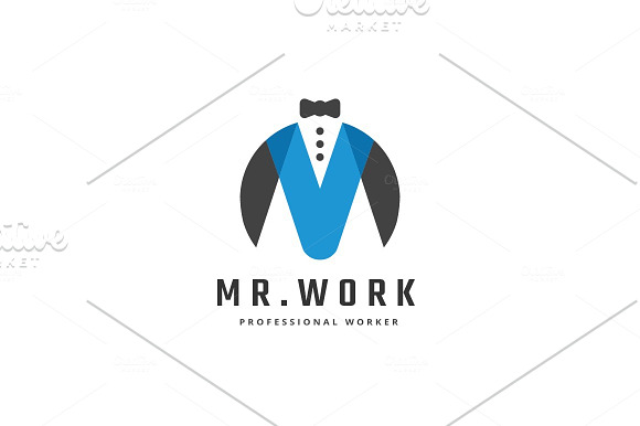 Mr. Work Letter M Logo in Logo Templates - product preview 1