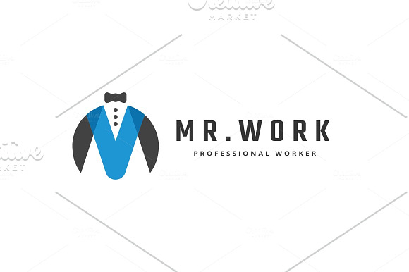 Mr. Work Letter M Logo in Logo Templates - product preview 2