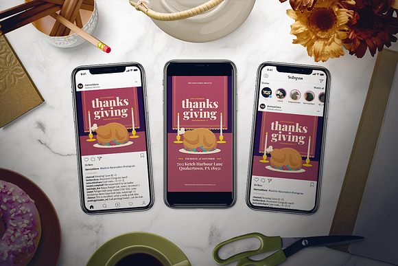 Thanksgiving Day Flyer Set in Flyer Templates - product preview 1