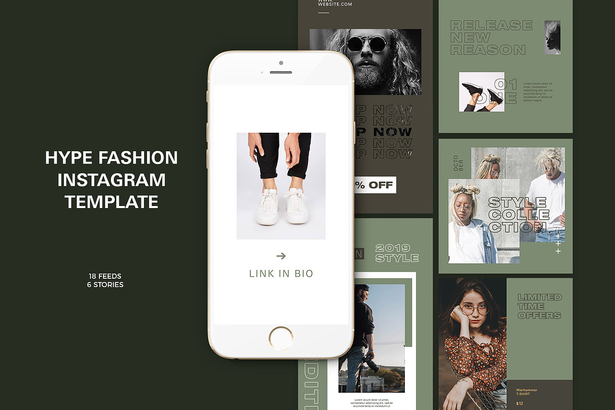 Hype Fashion Instagram Templates in Instagram Templates - product preview 8