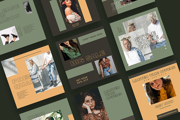 Hype Fashion Instagram Templates in Instagram Templates - product preview 6