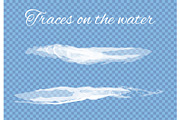 Water Traces Left by Boats or Ships