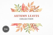 Watercolor Autumn leaves
