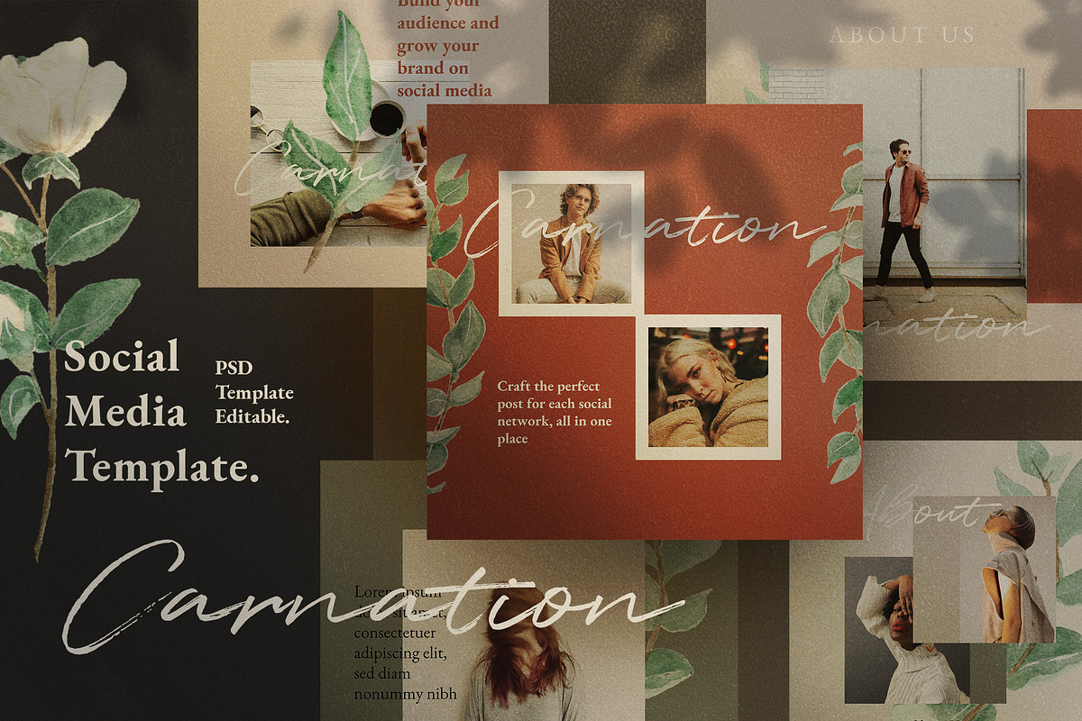 Carnation - Social Media + Bonus in Instagram Templates - product preview 8