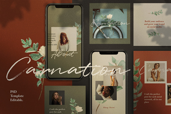 Carnation - Social Media + Bonus in Instagram Templates - product preview 4