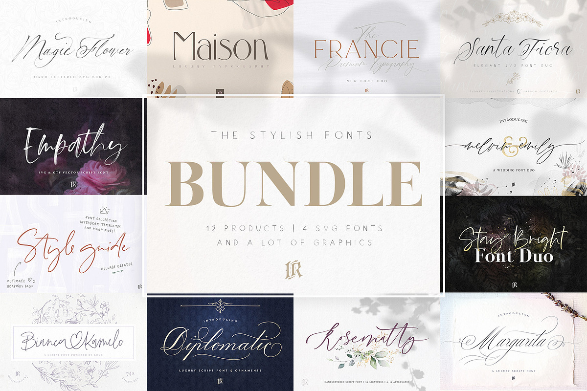 The Stylish Fonts Bundle in Script Fonts - product preview 8