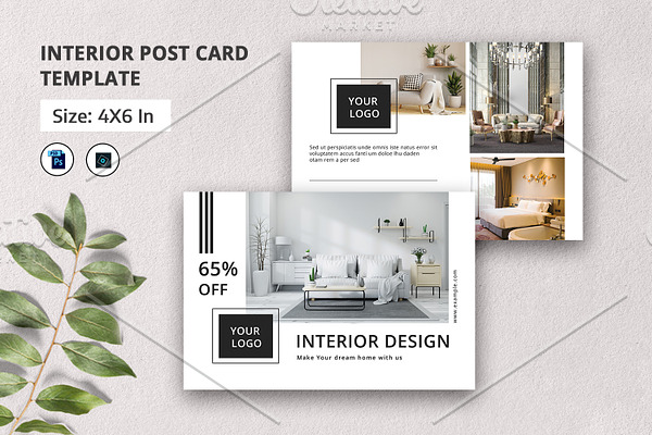 Interior Design Postcard V01
