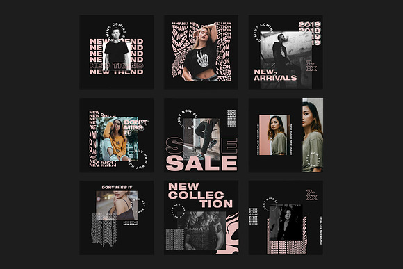 Fashion Instagram Feed Templates in Instagram Templates - product preview 1