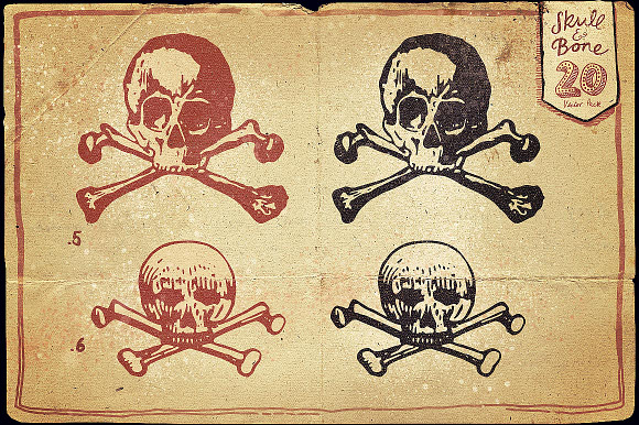 Vintage Skull and Bone Vector pack in Illustrations - product preview 4