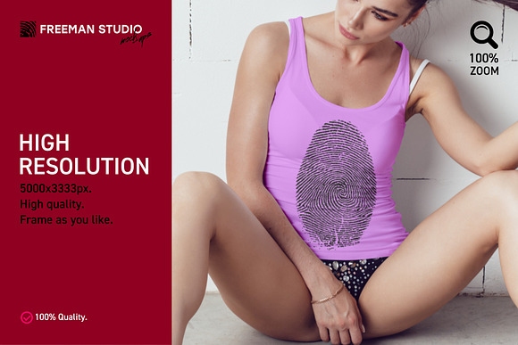 Girls Tank-Top Mock-Up Set in Product Mockups - product preview 3