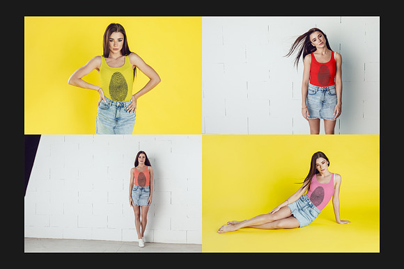 Girls Tank-Top Mock-Up Set in Product Mockups - product preview 5