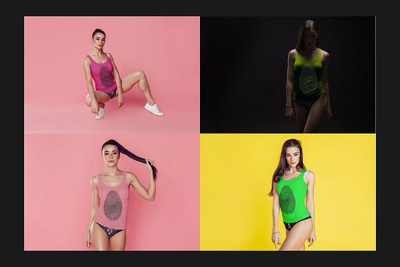 Girls Tank-Top Mock-Up Set in Product Mockups - product preview 6