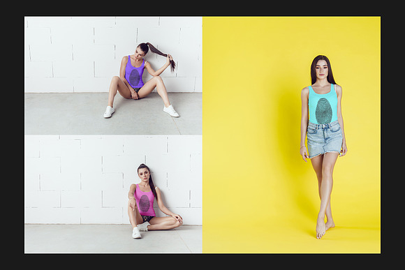 Girls Tank-Top Mock-Up Set in Product Mockups - product preview 8