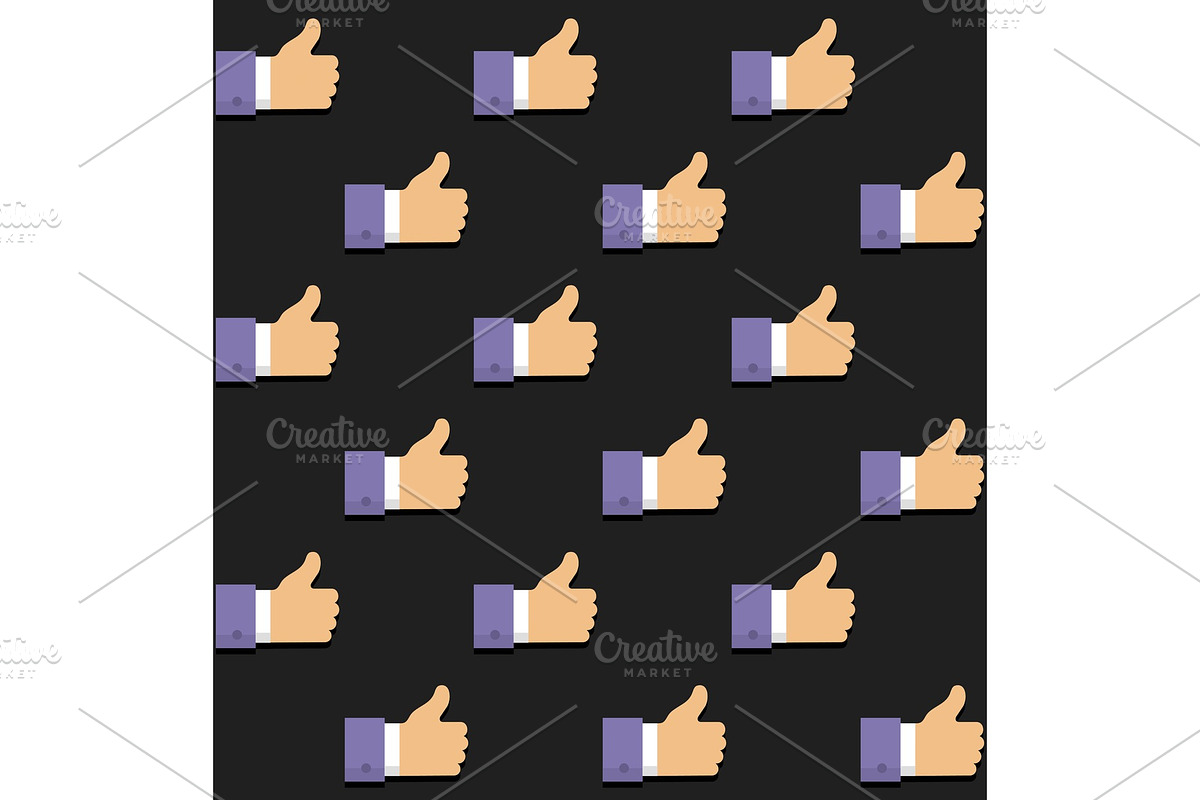 Seamless Background with Thumbs Up in Textures - product preview 8