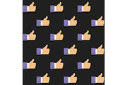 Seamless Background with Thumbs Up
