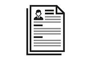 Employment and Job Resume Icon on