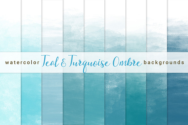Teal Watercolor Backgrounds