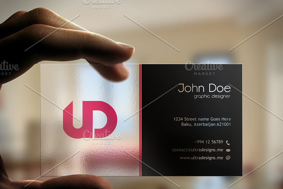 Creative Transparent Business Card in Business Card Templates - product preview 8