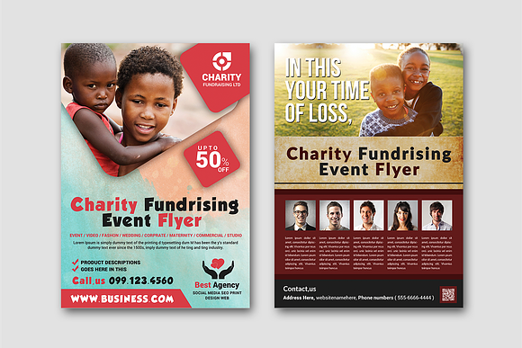 50-Charity Fundraisers Flyers Bundle in Flyer Templates - product preview 13