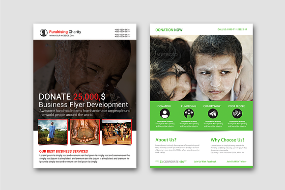 50-Charity Fundraisers Flyers Bundle in Flyer Templates - product preview 14