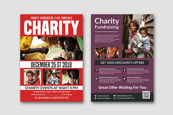 50-Charity Fundraisers Flyers Bundle in Flyer Templates - product preview 17