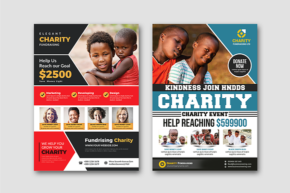 50-Charity Fundraisers Flyers Bundle in Flyer Templates - product preview 21
