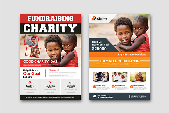 50-Charity Fundraisers Flyers Bundle in Flyer Templates - product preview 22