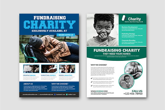 50-Charity Fundraisers Flyers Bundle in Flyer Templates - product preview 23