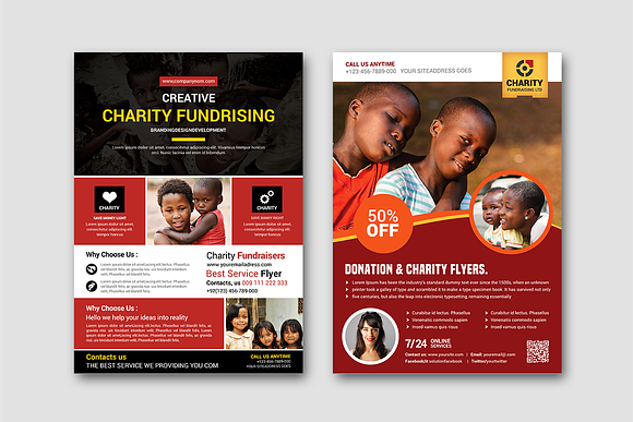 50-Charity Fundraisers Flyers Bundle in Flyer Templates - product preview 24