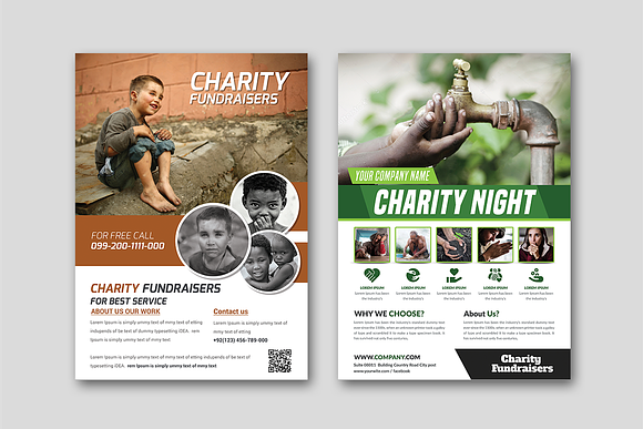 50-Charity Fundraisers Flyers Bundle in Flyer Templates - product preview 25