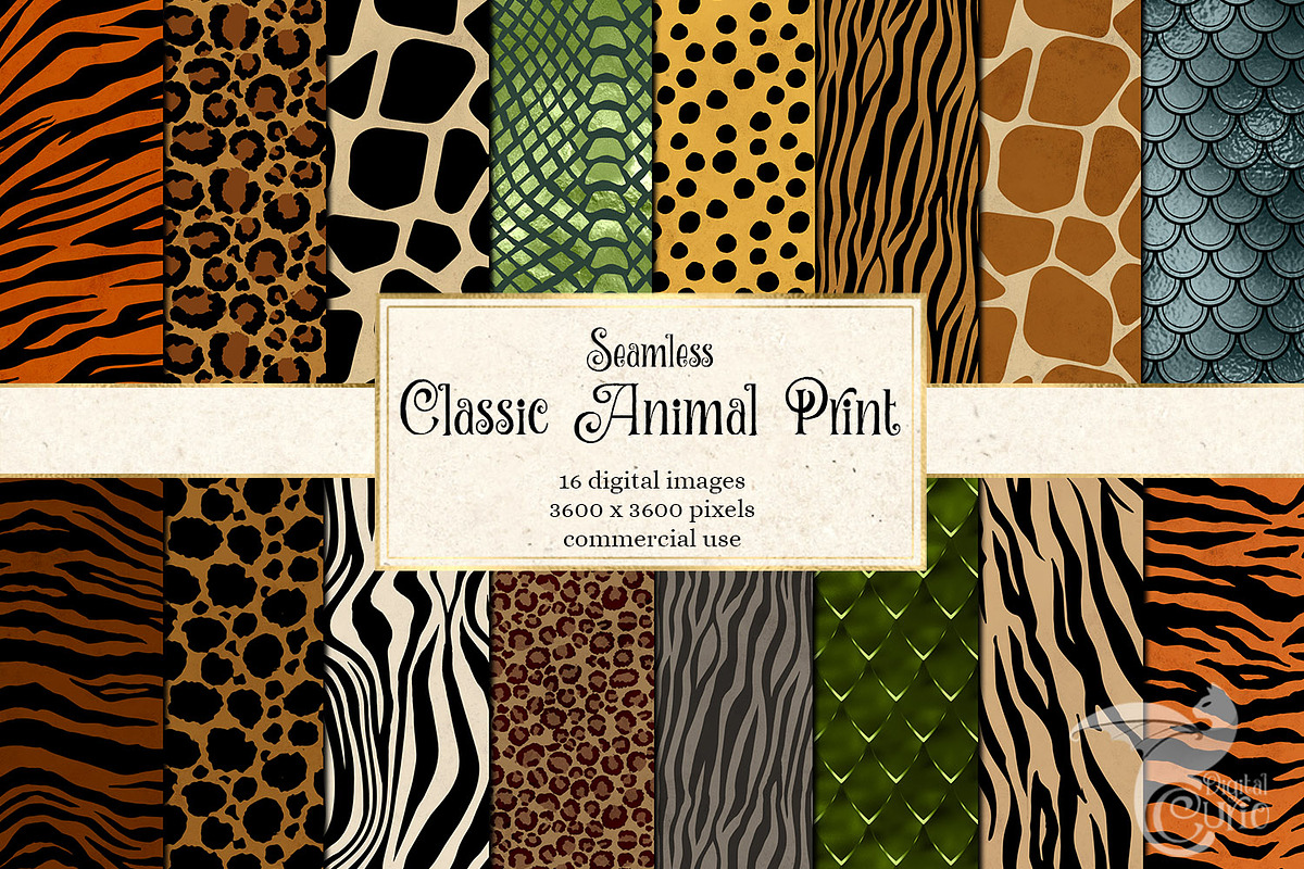 Classic Animal Print Digital Paper in Patterns - product preview 8