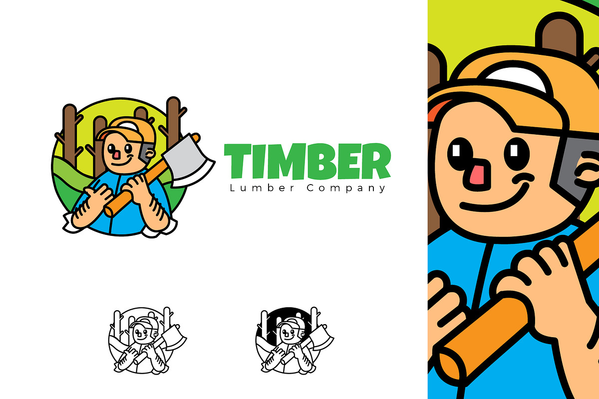 TIMBER - Mascot & Esport Logo in Logo Templates - product preview 8