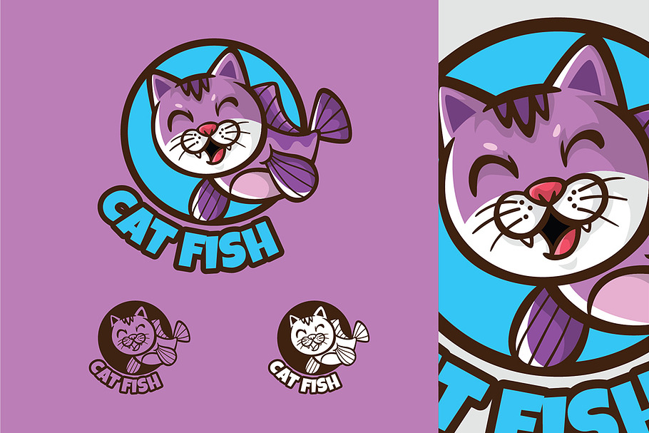 Cat Fish - Mascot & Esport Logo in Logo Templates - product preview 8