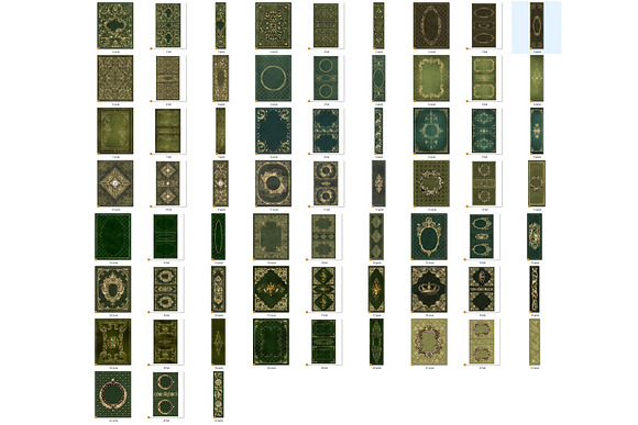 Gilded Green Book Covers in Patterns - product preview 4