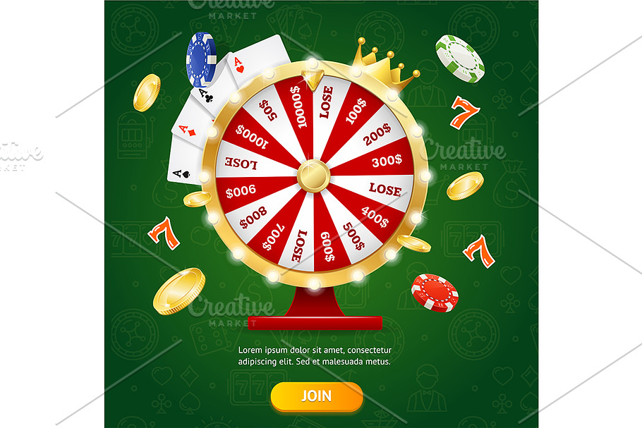 Casino Fortune Wheel Concept. Vector in Illustrations - product preview 8