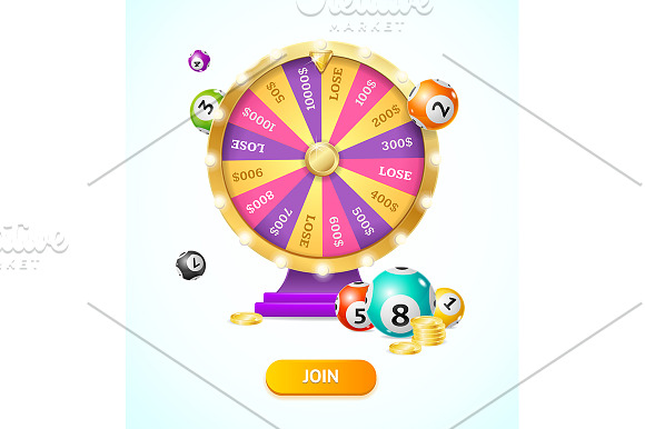 Casino Fortune Wheel Concept. Vector in Illustrations - product preview 1