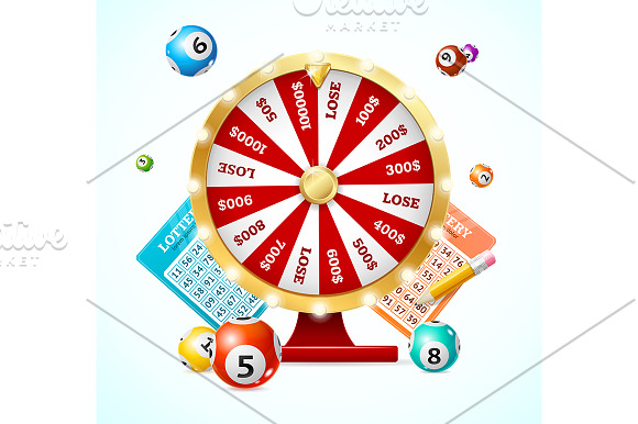 Casino Fortune Wheel Concept. Vector in Illustrations - product preview 2