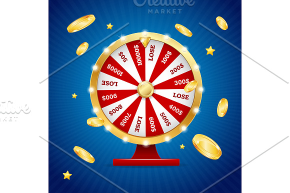 Casino Fortune Wheel Concept. Vector in Illustrations - product preview 3