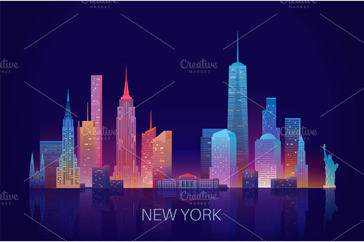 New York skyline in Illustrations - product preview 8