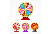 Casino Fortune Wheel Set. Vector
