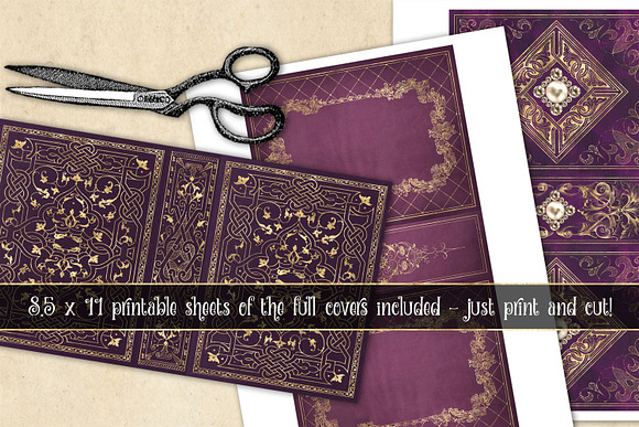 Gilded Purple Book Covers in Textures - product preview 2
