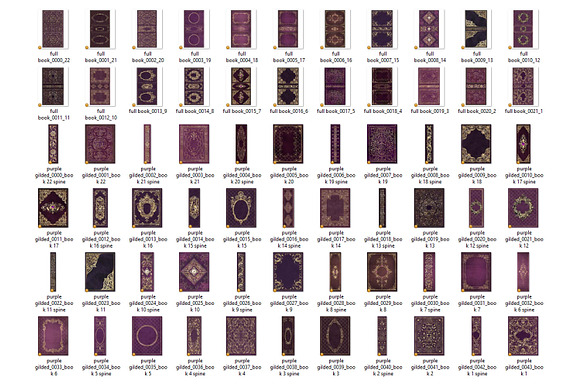 Gilded Purple Book Covers in Textures - product preview 4