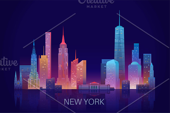 New York skyline in Illustrations - product preview 4