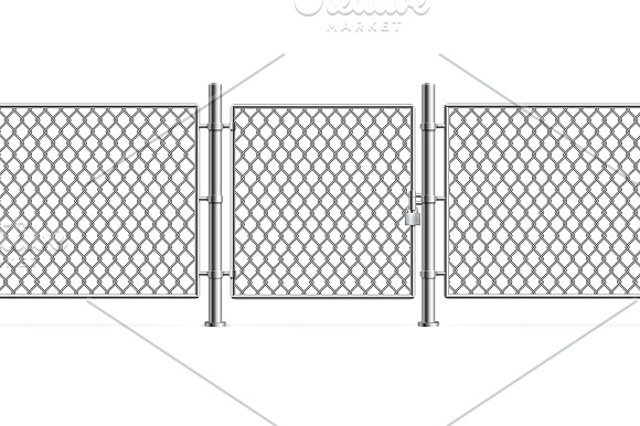 Metal Fence Wire Mesh Set in Illustrations - product preview 2
