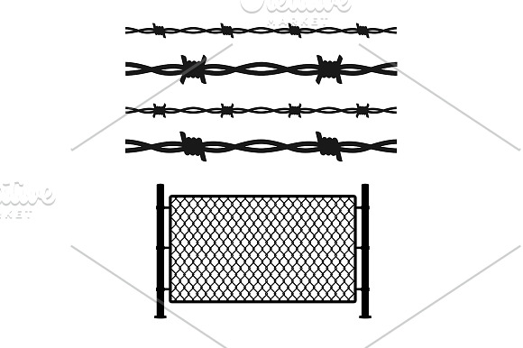 Metal Fence Wire Mesh Set in Illustrations - product preview 3