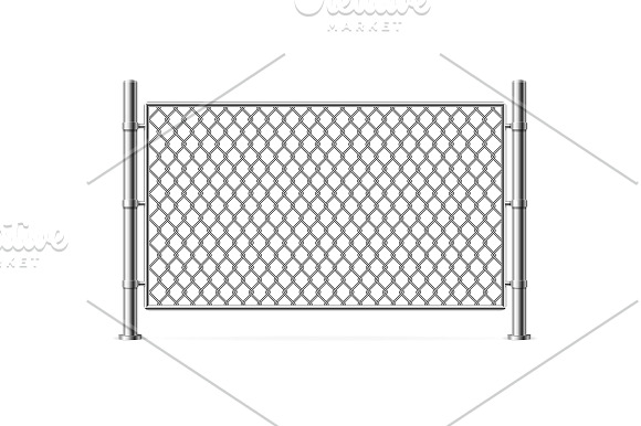 Metal Fence Wire Mesh Set in Illustrations - product preview 6