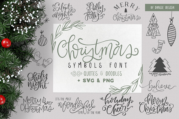 Christmas Symbols Font - Volume 2