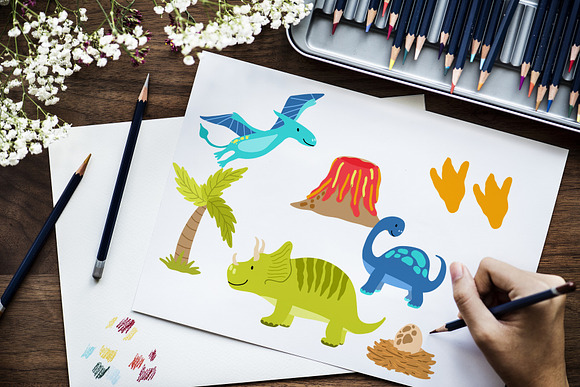 Dinosaur Clipart in Illustrations - product preview 1